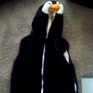 Junior Womens Black Penguin Vest Size Medium